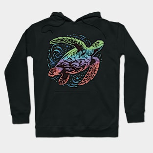 Colorful Sea Turtle Hoodie
